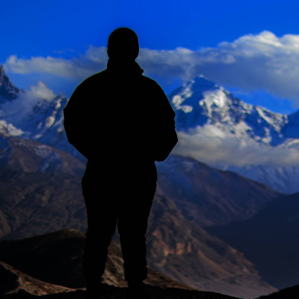 Man standing on mountains