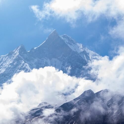 Annapurna hiding behind the clouds